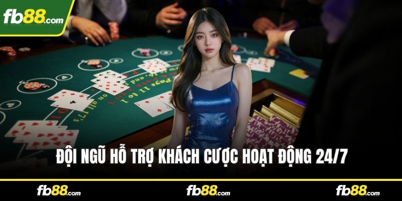 Đội ngũ hỗ trợ khách cược hoạt động 24/7